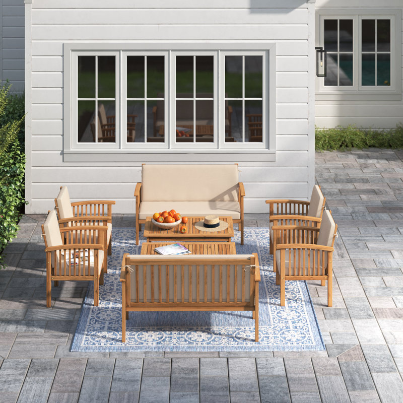 Wade Logan Amorae 8 Piece Sofa Seating Group Reviews Wayfair